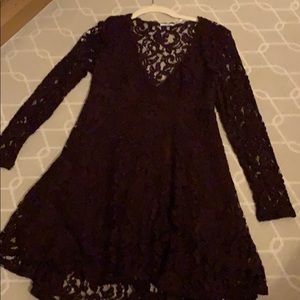 Kimchi Blue Maroon Lace Dress